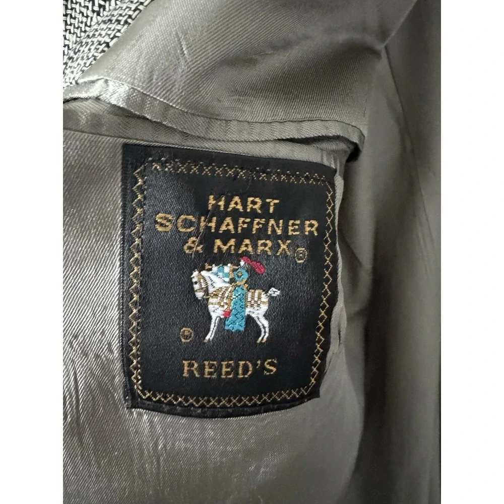 VTG Hart Schaffner Marx Men's 46R Pure Silk Tweed Jacket Blazer‎ Old Money USA